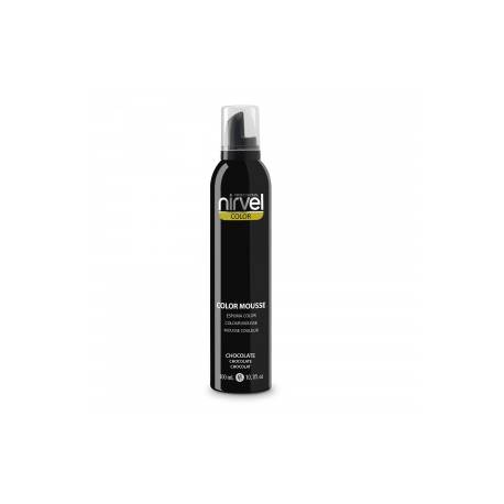 Nirvel Color Espuma Volumen Fija Y Realza Color Chocolate Color Mousse 300 Ml. Ref. 6320