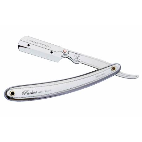 Parker Navaja Mariposa Rasuradora Acero Inoxidable Barber Razor Ref. 10031r Nueva Ref. Sr1