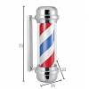 Postquam Barber Pole Luminoso Giratorio Rayas Azul/blanca/roja Carcasa Cromada    Ref. Idaccbarb02