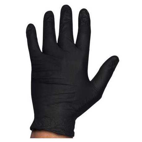 Rubberex Guantes Nitrilo Touch 100 Unids Black Sin Polvo 3.5grs Talla 1 S Ref.. 2644