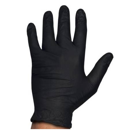 Rubberex Guantes Nitrilo Touch 100 Unids Black Sin Polvo 3.5grs Talla 2 M Ref.. 2645