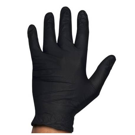 Rubberex Guantes Nitrilo Touch 100 Unids Black Sin Polvo 3.5grs Talla 4 Xl Ref.. 647