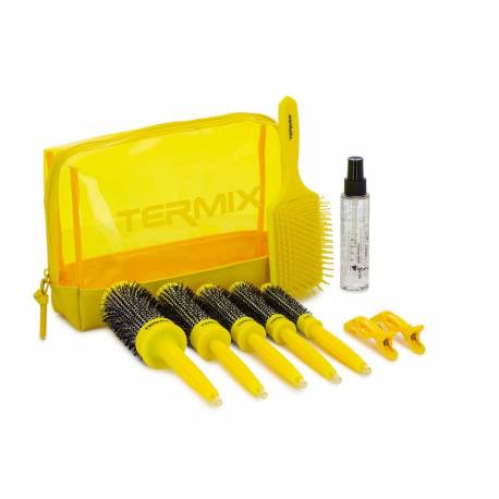 Termix Cepillo Termico By C-ramic Ionic Amarillo Pack 5 Unds Mas Pinza Ø 12 Al 43 Ref. 000692