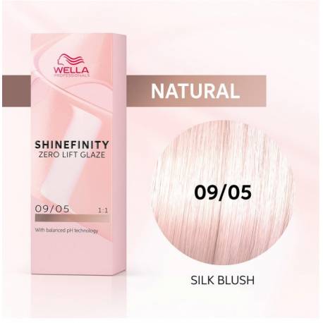 Wella Color Tinte Permanente Shinefinity 09.05 Color Rubio Muy Claro Natural Caoba 60 Ml   Ref. 99350113556