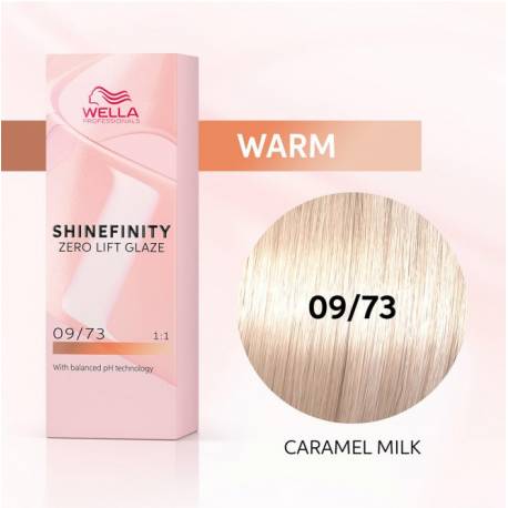 Wella Color Tinte Permanente Shinefinity 09.73 Color Rubio Muy Claro Marron Dorado 60 Ml   Ref. 99350113561