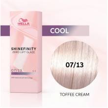 Wella Color Tinte Permanente Shinefinity 07.13 Color Rubio Medio Ceniza Dorado 60 Ml   Ref. 99350113557