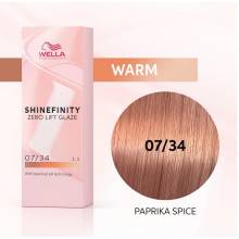 Wella Color Tinte Permanente Shinefinity 07.34 Color Rubio Medio Dorado Cobrizo 60 Ml   Ref. 99350113550